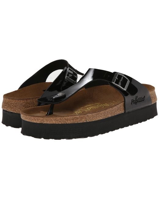 Birkenstock Gizeh Platform By Papillio in Black Lyst
