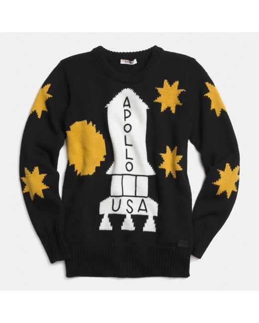 COACH Black Apollo Crewneck Sweater