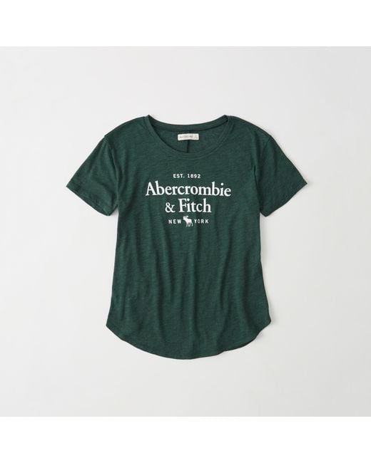 Abercrombie & fitch Logo Graphic Tee in Green Save 42 Lyst
