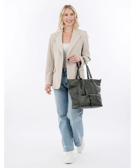 Tamaris Black Shopper Tas Nele