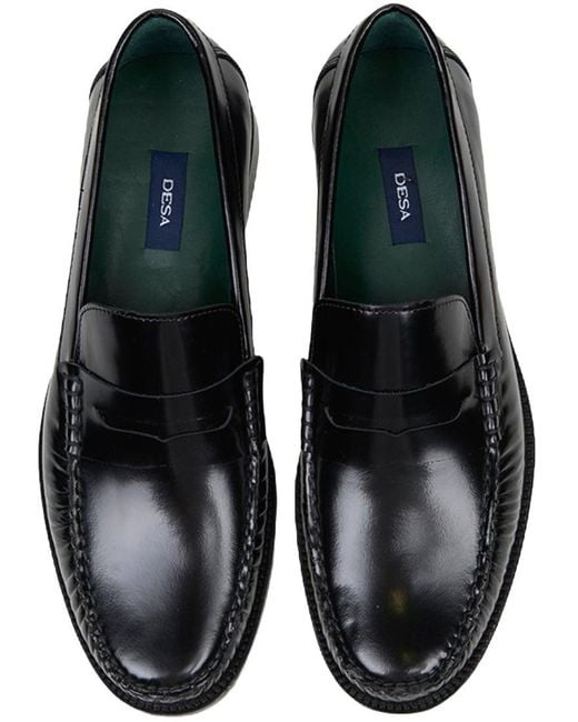 Desa Mokassin Slipper in Black für Herren
