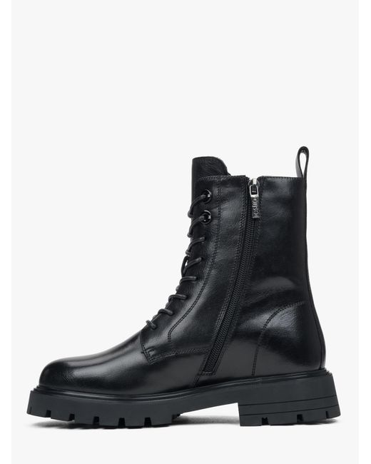 ESTRO Black Schnürstiefelette 4366-7