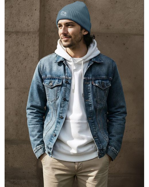 Neverless Mütze Kamera in Blue für Herren