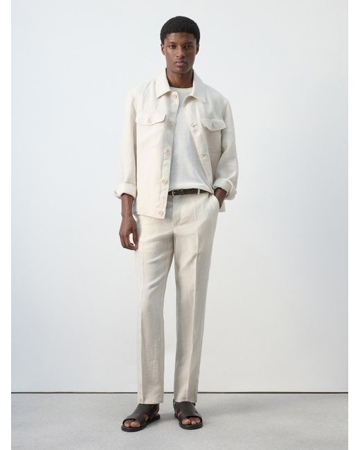 Mango Hose Soller in White für Herren