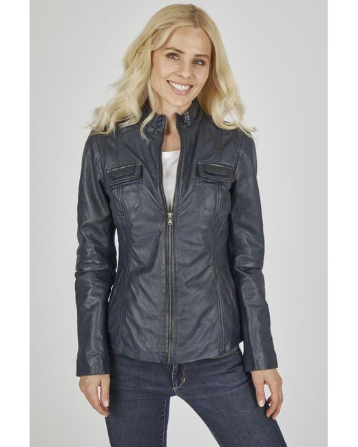 7eleven Blue Lederjacke Sefema