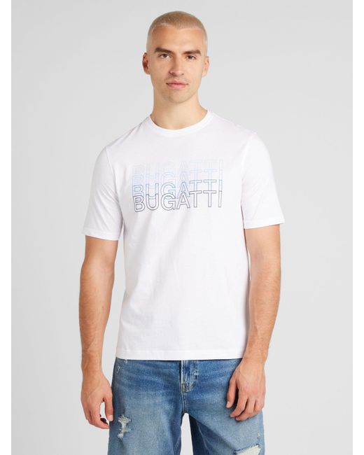 Bugatti T-shirt in White für Herren