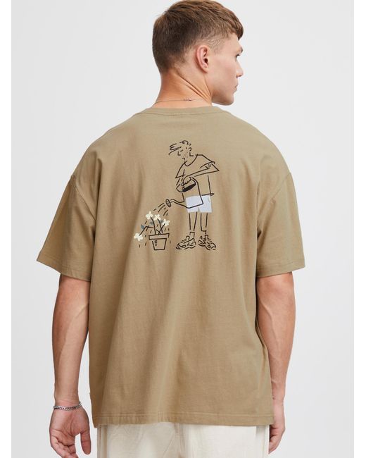 Solid T-Shirt Imre in Natural für Herren