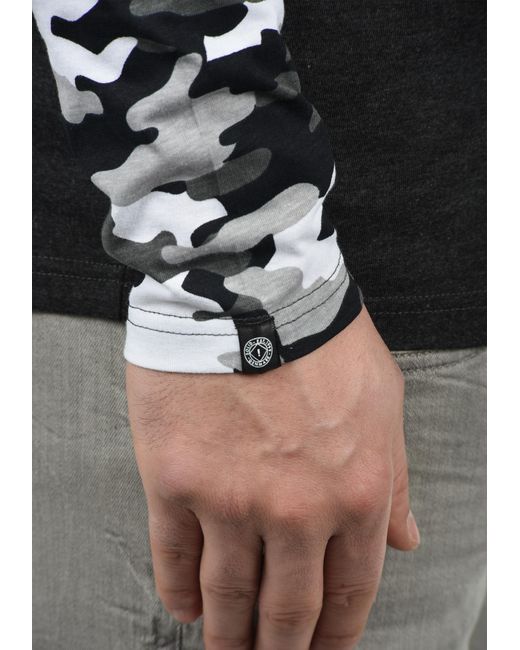 Solid Rundhalsshirt 'cajus' in Black für Herren