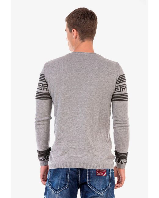 Cipo & Baxx Pullover in Gray für Herren