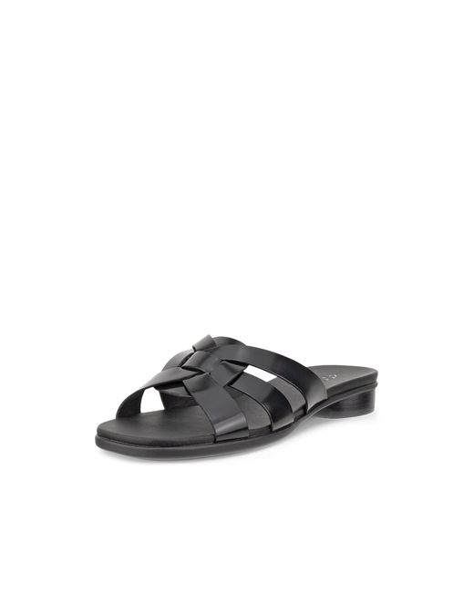 Ecco Black Pantolette Alba 25