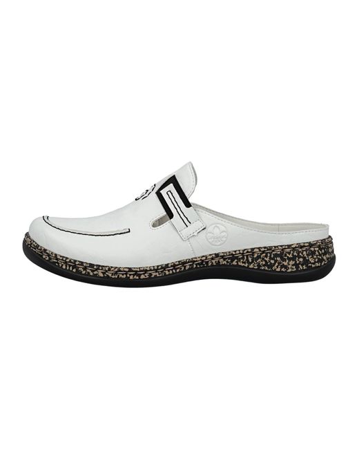 Rieker White Clogs Basic