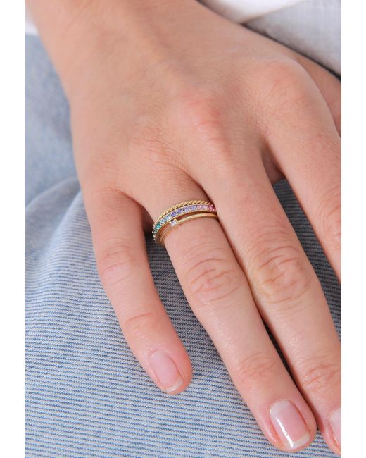 Elli Jewelry Metallic Ring 'regenbogen