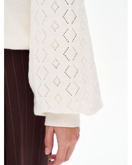 Blue Shadow White Pullover