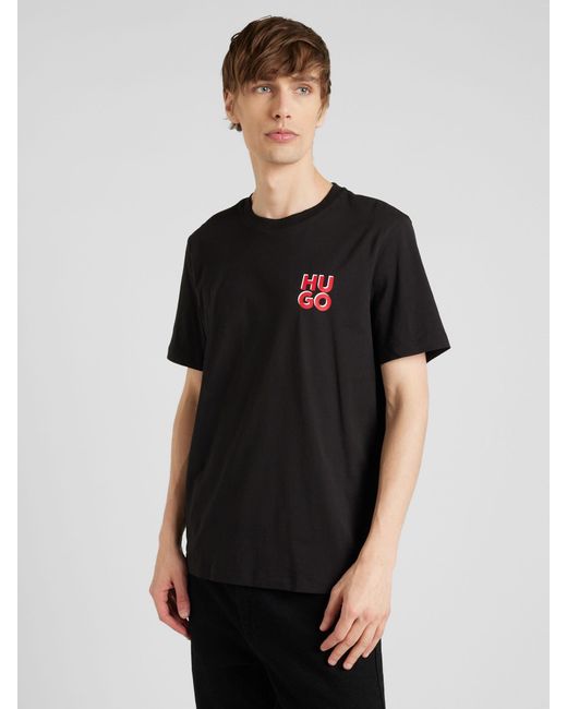 HUGO T-shirt 'dimoniti' in Black für Herren