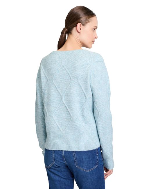 BETTY&CO Blue Strickpullover Mit Überschnittenen Ärmeln