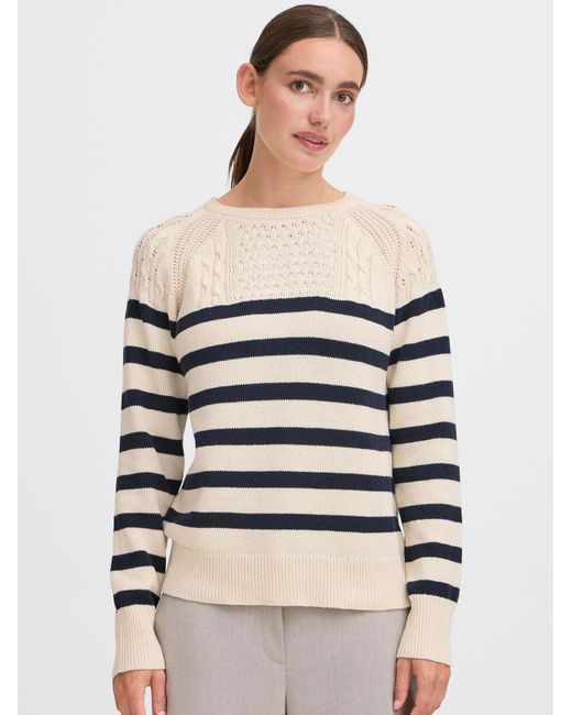 Oxmo White Strickpullover Sanva