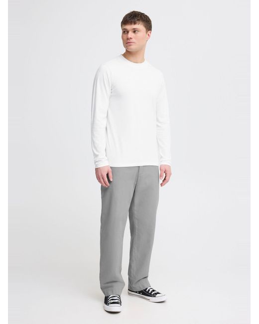 Solid Langarmshirt Sdodatten in White für Herren