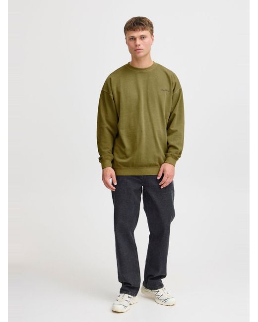 Solid Sweatshirt in Green für Herren