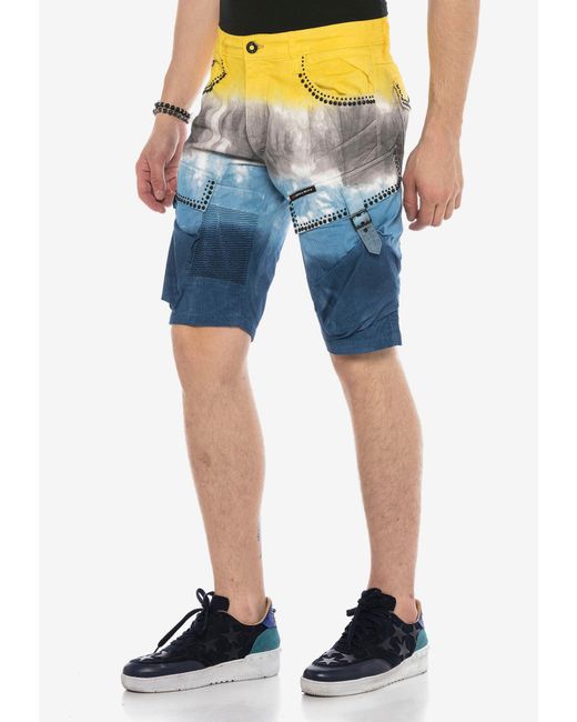 Cipo & Baxx Jeans-Shorts Sunrise in Yellow für Herren