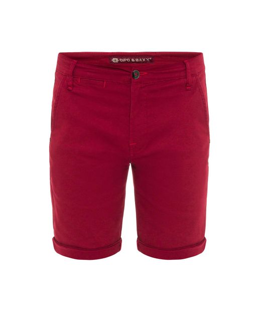 Cipo & Baxx Shorts in Red für Herren