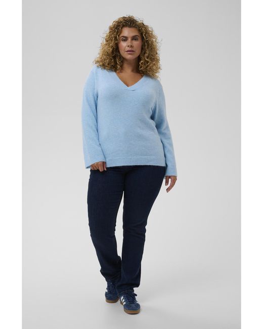 Kaffe Blue Strickpullover Kcjilanda