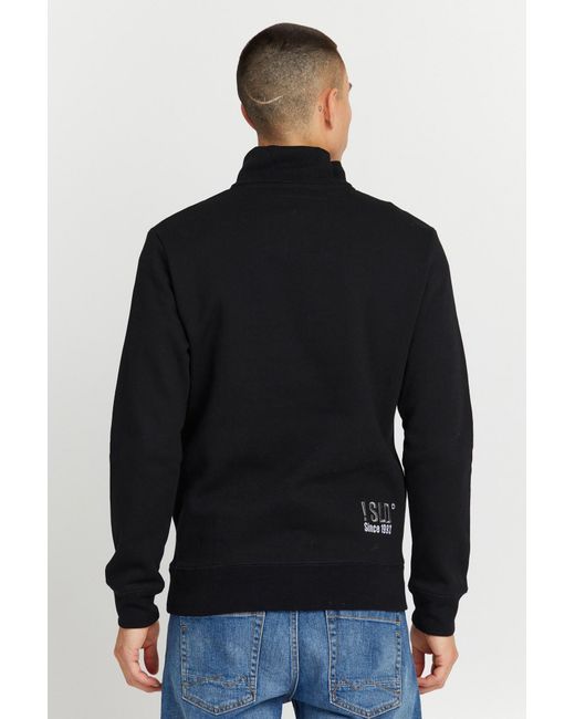 Solid Sweatshirt in Black für Herren