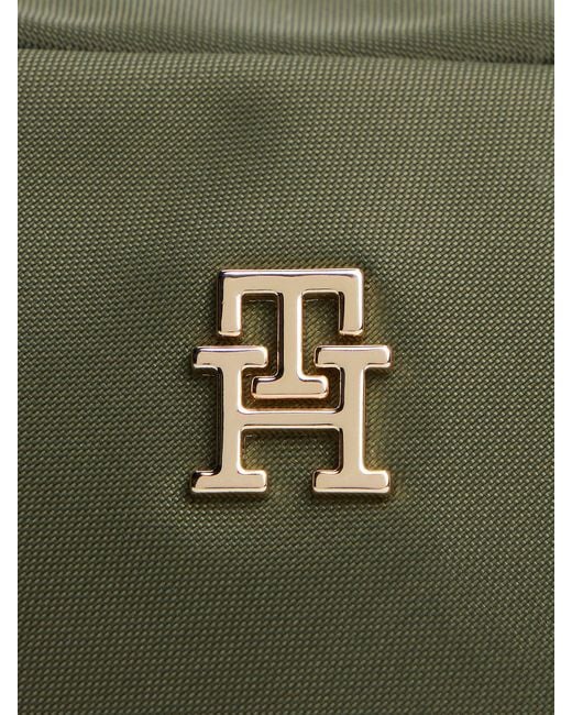 Tommy Hilfiger Green Crossbody-Kameratasche Mit Gurtband-Riemen