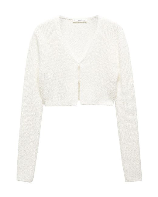 Mango White Strickjacke 'coro'