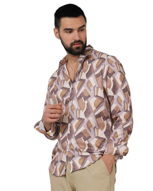 Campus Sutra Hemd Winston in Pink für Herren