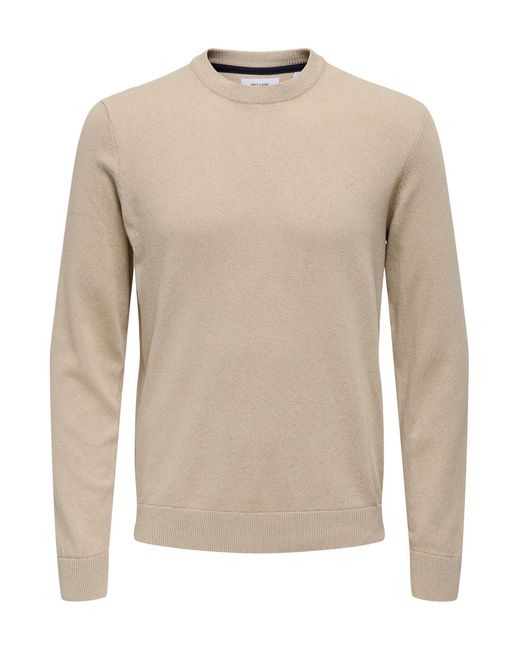 Only & Sons Pullover Onsrex in Natural für Herren
