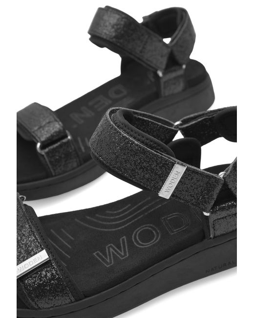 Woden Black Riemensandale