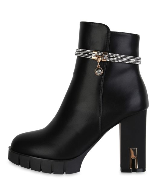 VAN HILL Black Stiefelette 'Madison'