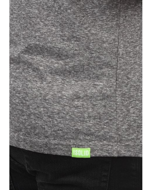 Solid Rundhalsshirt 'benntee' in Gray für Herren
