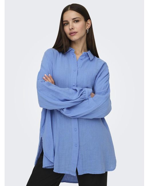 ONLY Blue Bluse Onlthyra