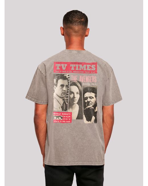 F4NT4STIC T-Shirt Tv Times The Avengers 1961 Cover in Gray für Herren