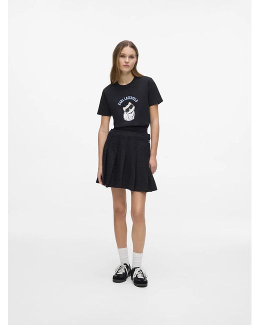Karl Lagerfeld Black T-Shirt Ikon Choupette