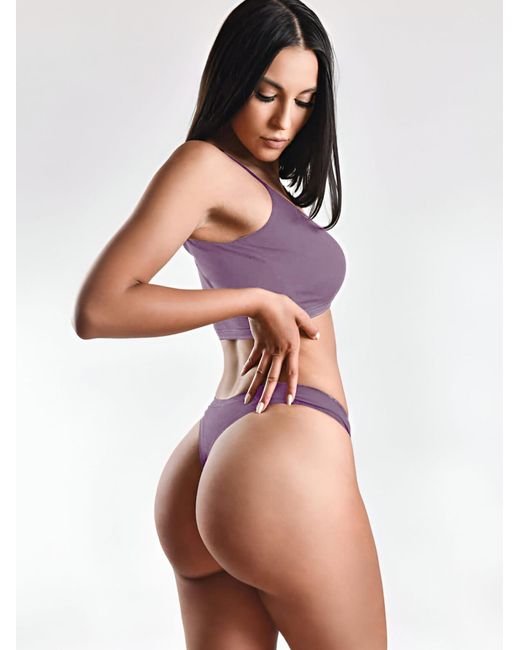 MAXTED Purple String Basic Max String Tanga 5Er Pack