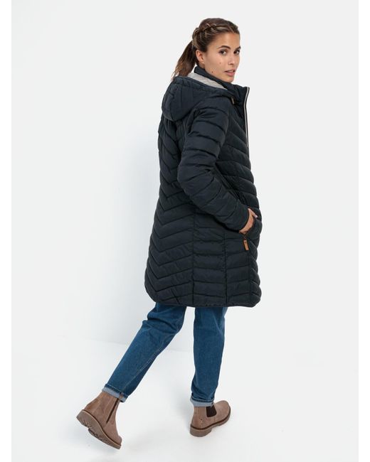 Camel Active Blue Steppmantel Mit Fischgrat-Muster