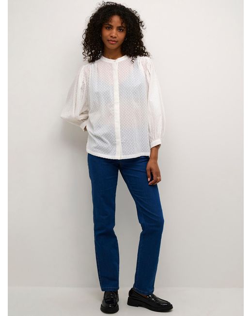 Kaffe White Bluse Ka Roca