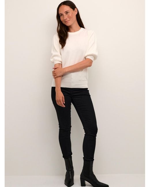Kaffe White Pullover Kalone