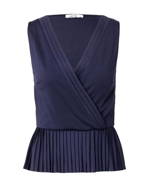 /about You Blue Top 'Marika'