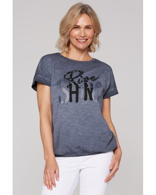 SOCCX Blue Ärmelloses Oversized-Shirt Mit Gummizugsaum