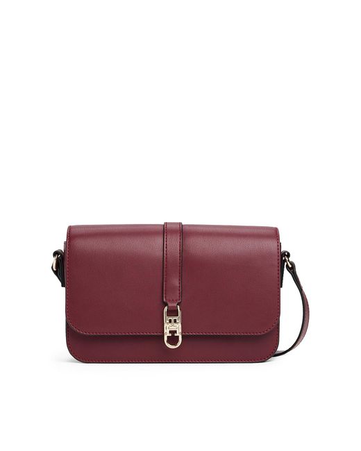 Tommy Hilfiger Purple Crossbody-Tasche Mit Klappe Und Th-Monogramm