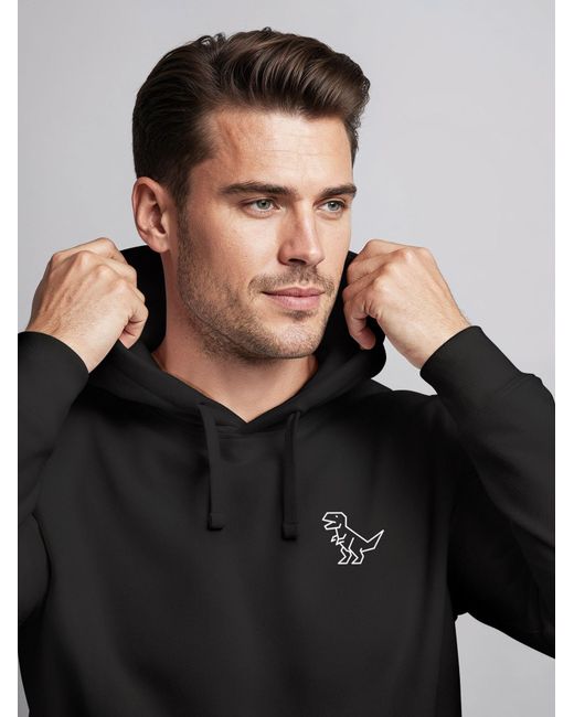 Neverless Sweatshirt Polygon T-Rex in Black für Herren