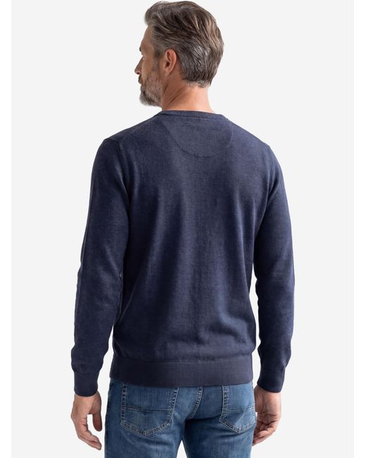 Redmond Pullover Basic in Blue für Herren