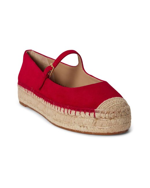 Ralph Lauren Red Espadrilles Luize
