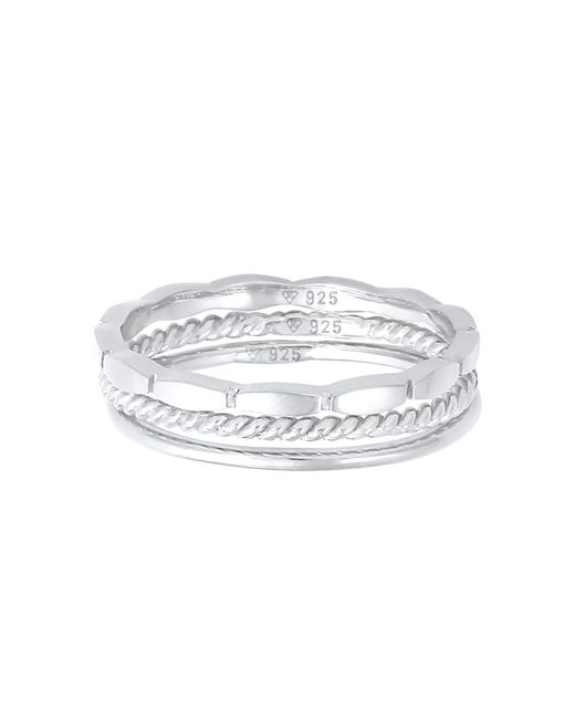 Elli Jewelry White Ring Geo