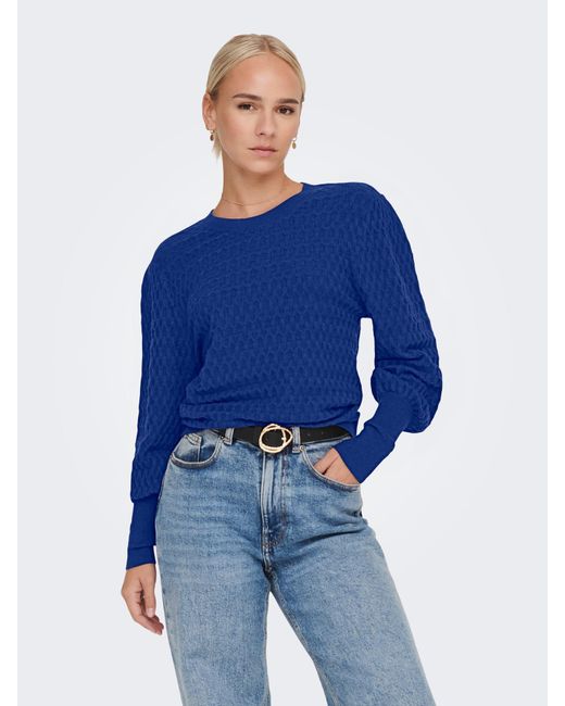 ONLY Blue Pullover 'Onlfaye'
