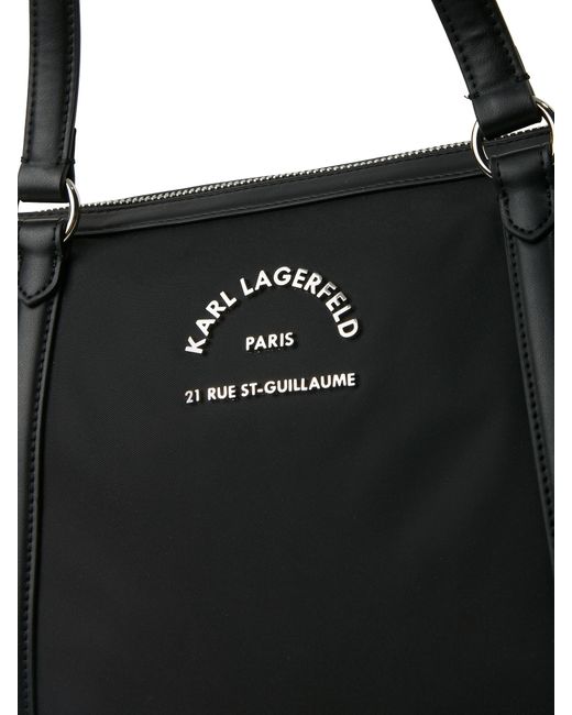 Karl Lagerfeld Black Handtasche Rue St-Guillaume Mittelgrosse Tote-Bag