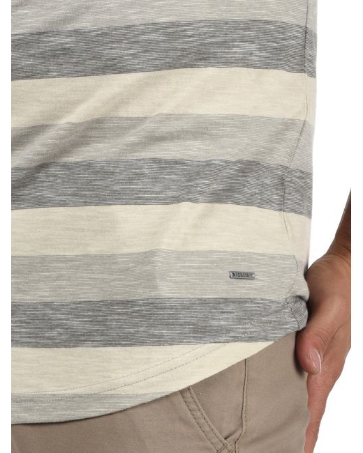 Solid Rundhalsshirt 'thicco' in Gray für Herren